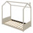 Twin Size Velvet House Bed Wood Bed-192333737-192333743
