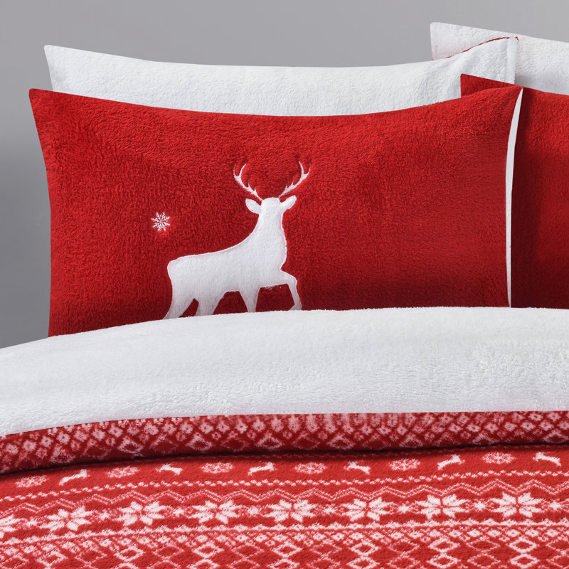 Velosso Nordic Teddy Soft Cosy Fleece Duvet Set, King