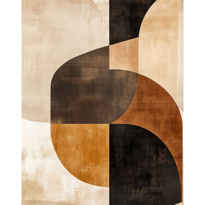 Papier peint adhésif abstrait Mid-Century géométrique