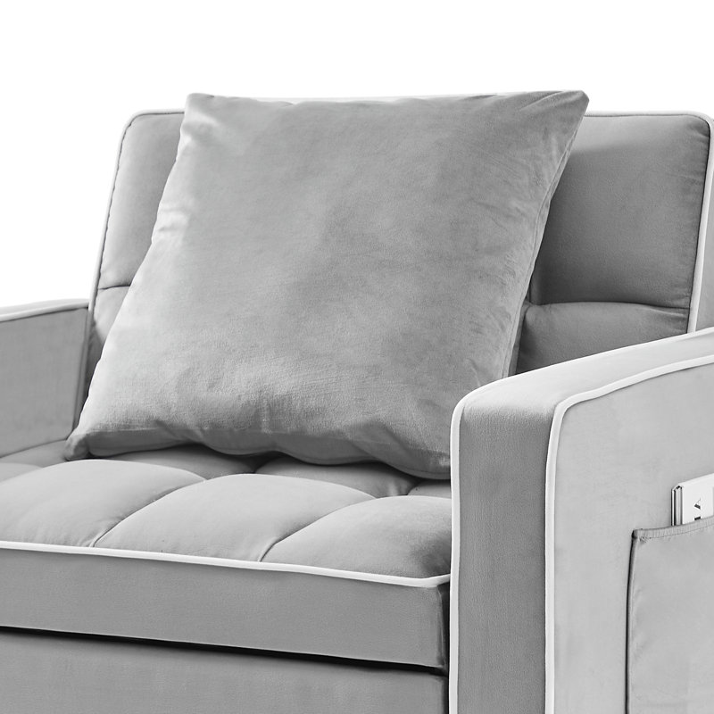 Méridienne inclinable Modern, Gris
