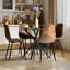 47cm H Upholstered Dining Chair in Brown