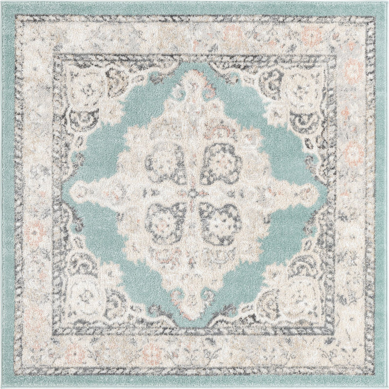 Makay Oriental Indoor Rug, Square 5'
