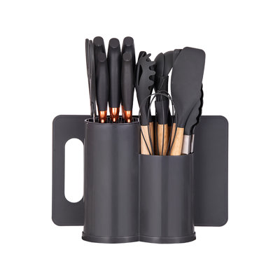Ensemble d'ustensiles de cuisine en silicone 19 pièces, résistant à la chaleur, antiadhésif, facile à nettoyer