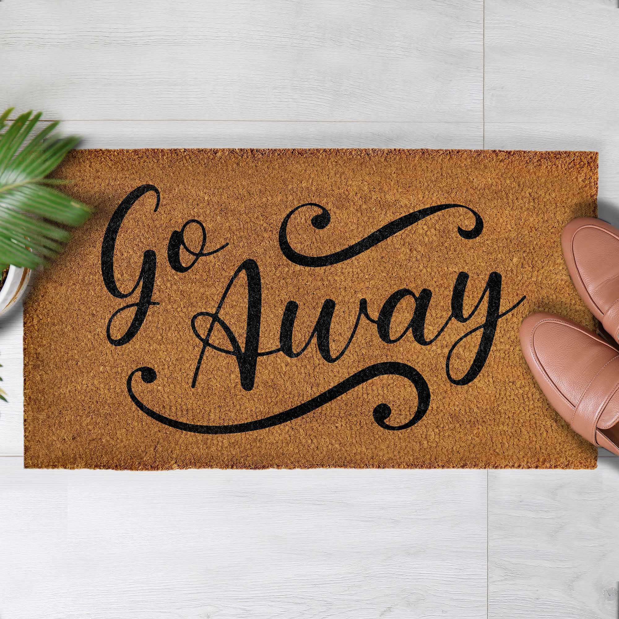 Welcome and Goodbye Doormat 18 x 30, Non-Slip, Durable