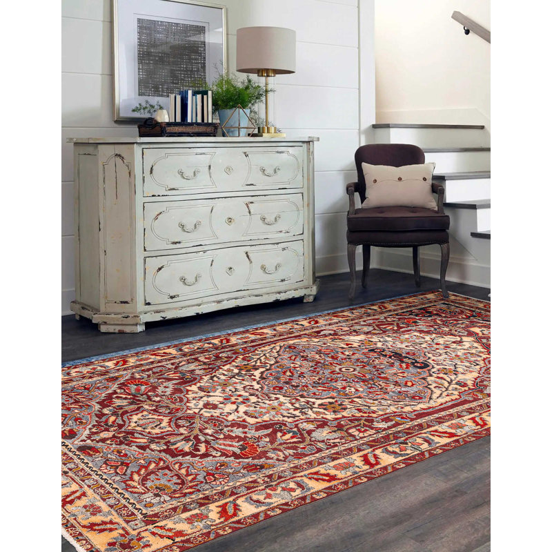 Tapis rouge Antalya Vintage 5 pi 2 po x 9 pi 0 po
