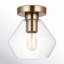 Rooks Single Light Glass Semi Flush Mount-1968735282
