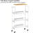 4-Tier Slim Rolling Utility Cart With Wood Top For Small Spaces - Perfect Bathroom, Kitchen, Laundry Organizer, Narrow Space Storage Solution With Wheels