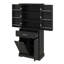 Unité de rangement de salle de bain autoportante avec portes, tiroirs, panier à linge et tablette personnalisable-1558219277