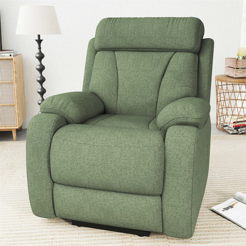 Fauteuil inclinable électrique avec poche latérale, Vert foncé
