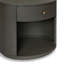 Amelia Oval One Drawer Nightstand-Black Linen-291967577