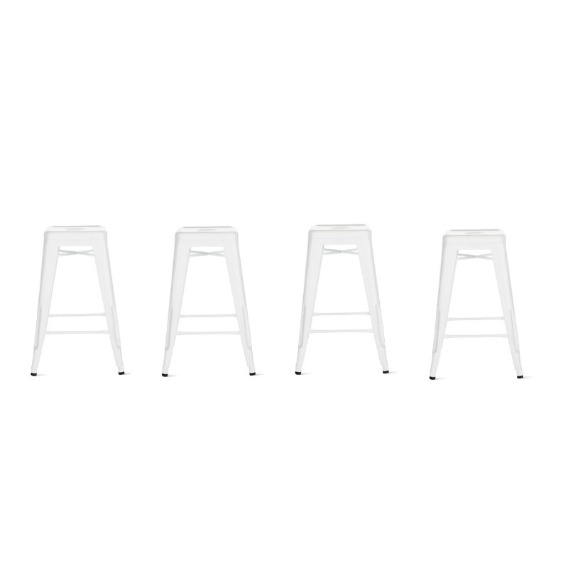 Tabouret de bar Shanitaortia, Blanc, Tabouret de comptoir (siège d'une hauteur de 26 p