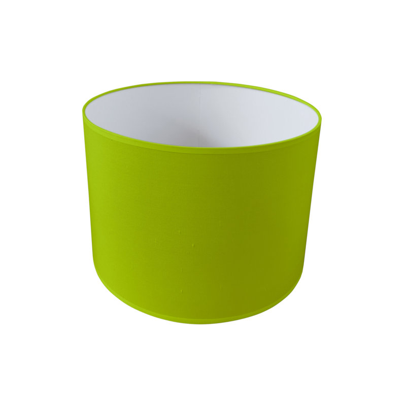Drum Silk Lamp Shade ( Uno ), 30cm H x  50cm W x 50cm D, Lime