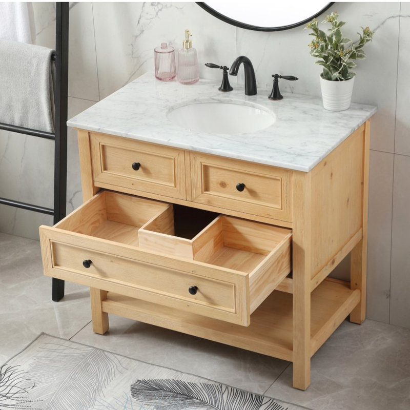 Ensemble de meuble-lavabo simple 36 po Voss, Naturel