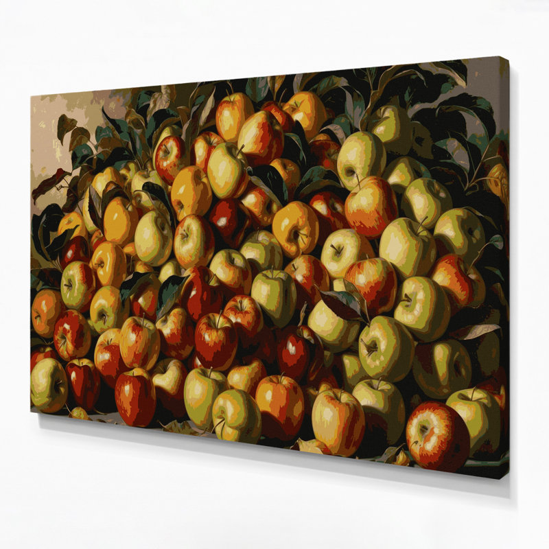 «Farm Apple Cluster», art mural sur toile brune, H 11 po x l 14 po