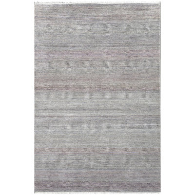 One-of-a-Kind Rectangle 6' x 8'11" Area Rug in Silver/Purple/Beige