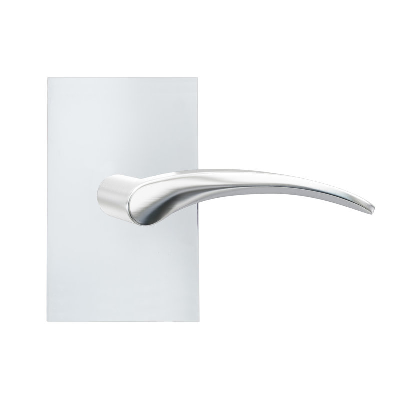 Bravura 937-8 Tybee Dummy Lever on Rectangular Contemporary Rose in Oil Rubbed Bronze - LH, Satin Nickel