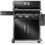 Barbecue à 4 brûleurs Rogue® 525 en noir avec grilles de cuisson en acier inoxydable-107498515