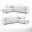 Canapé modulaire Malone (sans repose-pieds), blanc