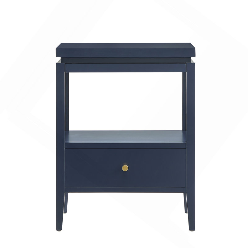 Table de chevet 1 tiroir Midnight Blue, Bleu très foncé