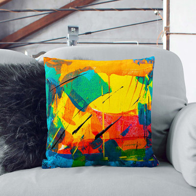 Abstract Square Throw Cushion