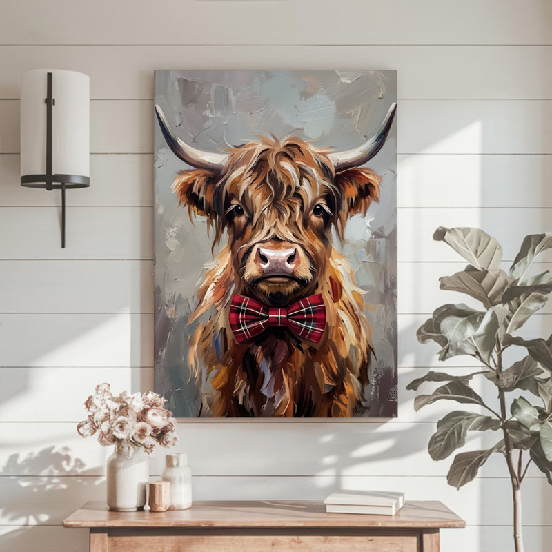 Art mural moderne sur toile The Dapper Bovine