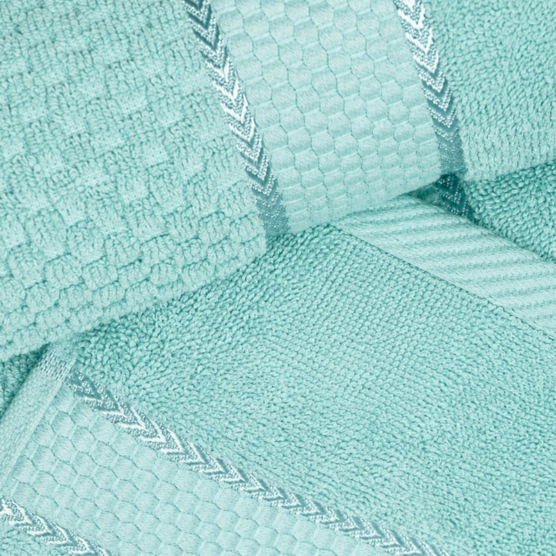 Essuie-mains texturés 100% coton Hode, Vert menthe, Essuie-mains - paquet de 50