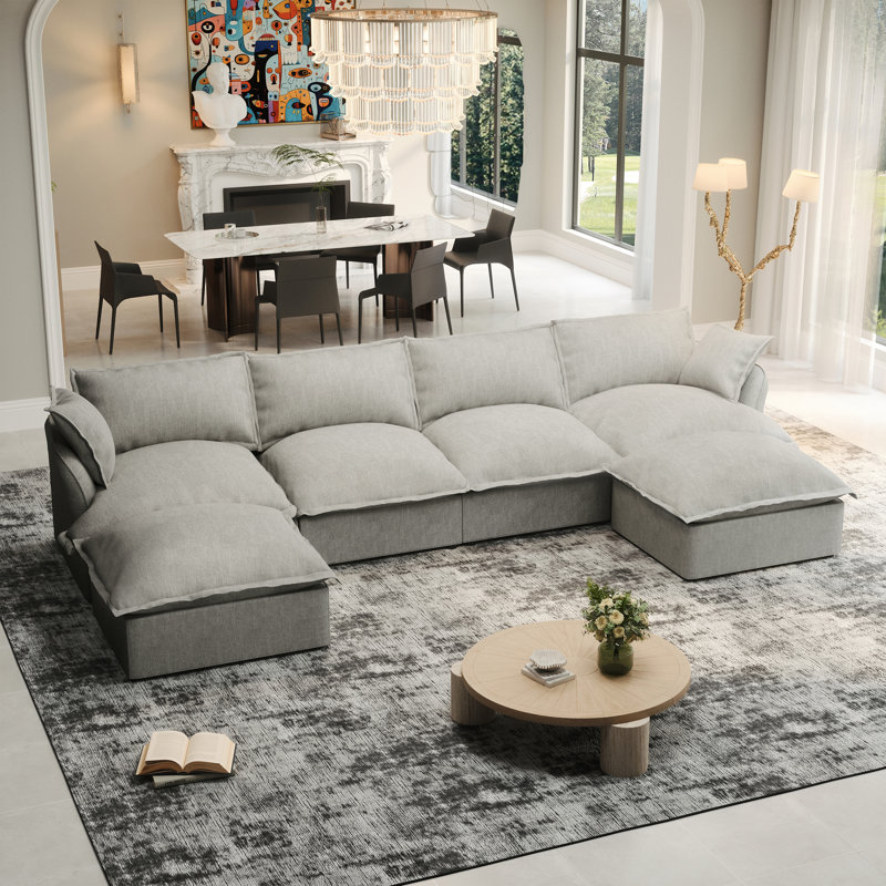 Hokku Designs Rilana Upholstered Sofa Modular Sectional