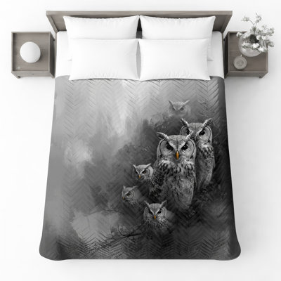 Group Of Owls Bedding Owls Bedspread Animal