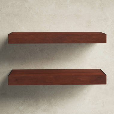 Cerasella 2 Piece Pine Floating Shelf