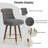 Swivel 24.00'' Counter Stool, Counter Height Bar Stools, 360°Swivel Upholstered Barstools with Back and Footrest for Kitchen Island, Solid Wood Legs-98346408