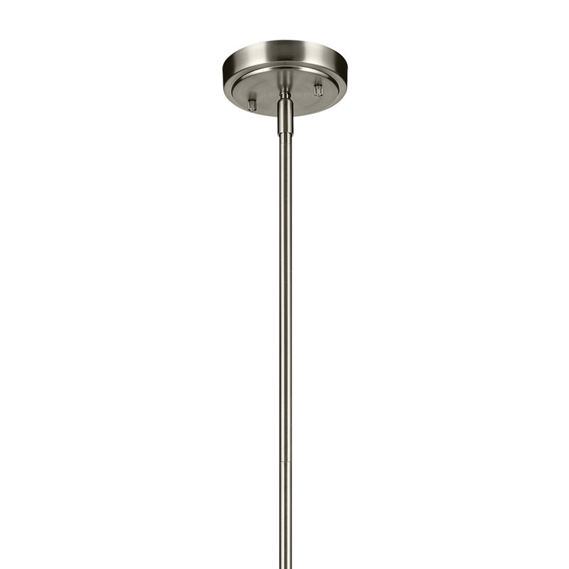 15.5" 1-Light Cone Pendant with Clear Glass, Nickel