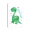 Dinosaure vert et bleu - impression d'art graphique-52839692-52839698-52839694