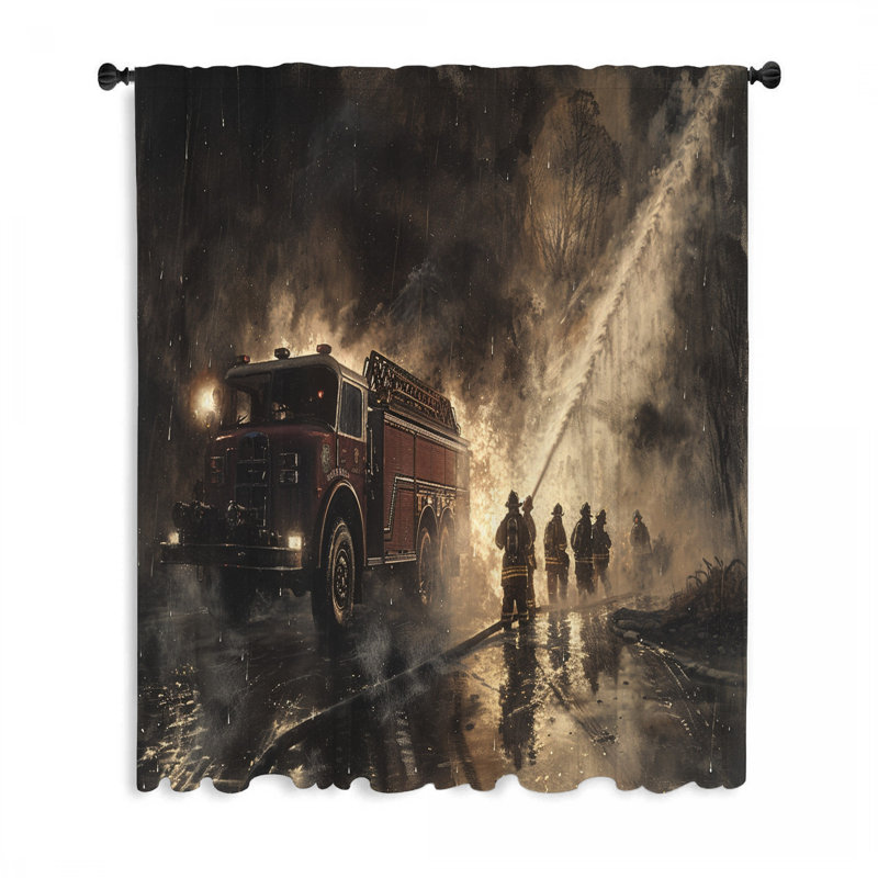 Rozalind Polyester Sheer Curtain Single Panel, 50" W x 96" L