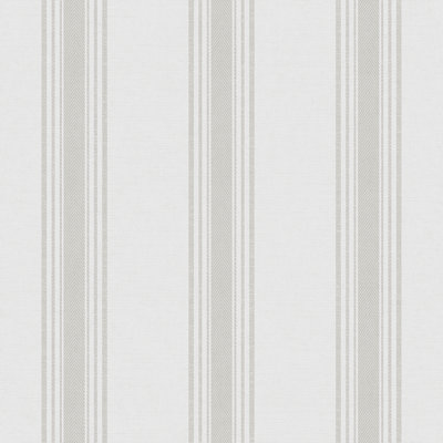 Spring Blossom Stripes Fabric Effect Design 33' x 21" Wallpaper Roll