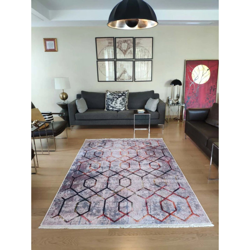 Tapis Matarranz avec envers antidérapant, Carré 2 pi 7 po