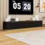 Meuble télé en bois avec tiroirs de rangement et base-357073149