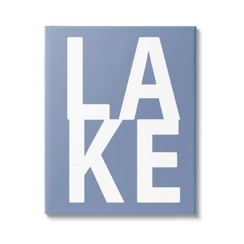 «Bb-581», encadré «Lake House Text on Canvas» par Jamie MacDowell, art textuel, Estampe numérique Farmhouse