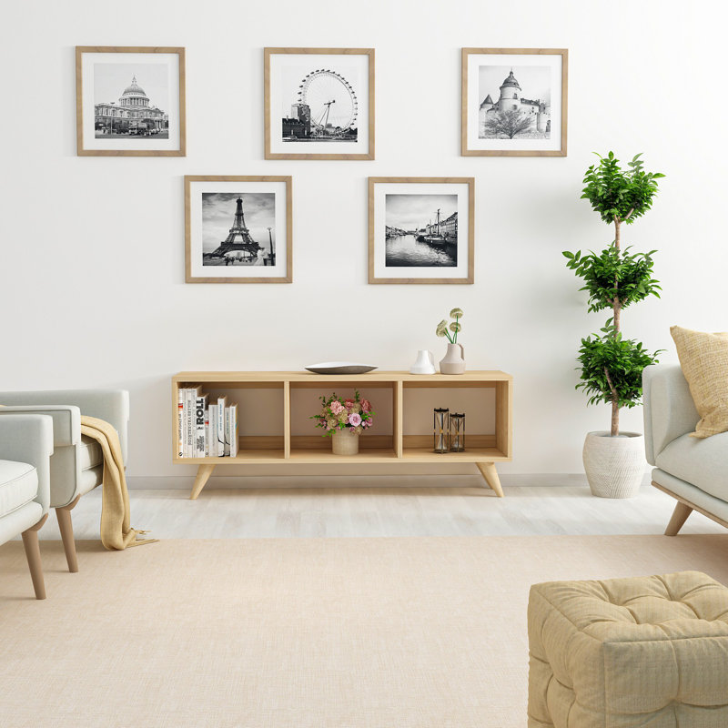 Modern TV Stand with Numerous Shelves, Sapphire Color, 47.2 x 19.0 x 11.6 inches | 100% Melamine Coated Particle Board, Thickness: 0.7 inches | Stylish and Functional Design for Living Room & Entertainment Spaces