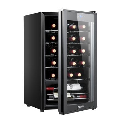 24 Bottle Wine Refrigerator Quiet Freestanding Mini Fridge For Red, White, And Sparkling Wines, Digital Thermostat, Ideal For Home, Kitchen, Or Bedr on Fridge.com
