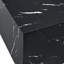 39 Inch Modern Black Marble Texture Coffee Table - Luxury Rectangular MDF Accent Table For Living Room | Gift Idea
