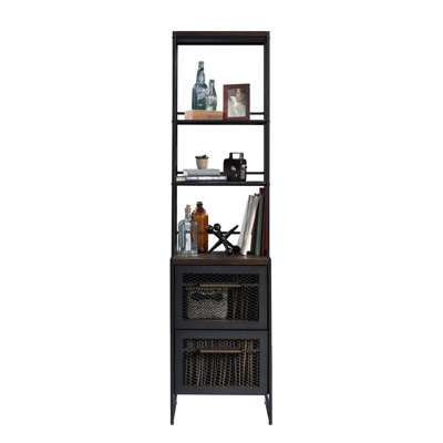 Narrow Bookcase, Brown finish