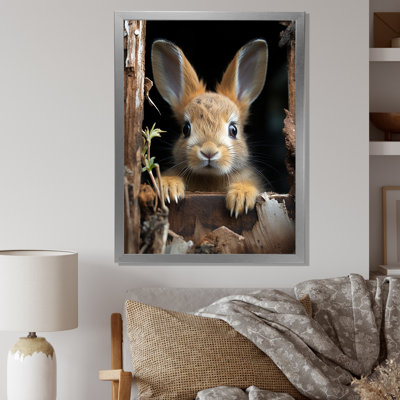 Drôle de lapin, reproduction d'art sur toile