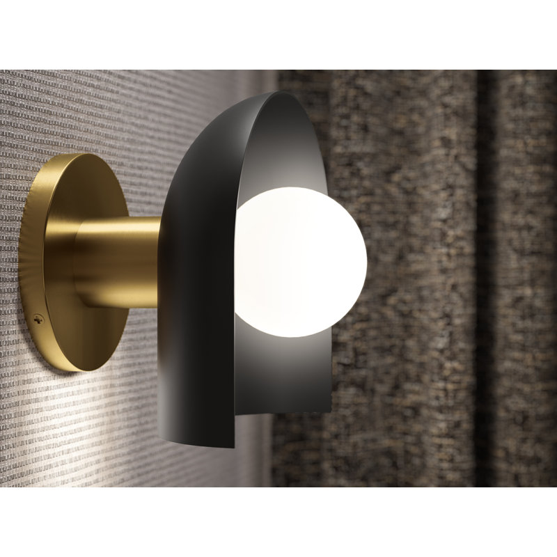 Jabot One-Light Sconce, Black