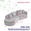 Canapé modulaire surdimensionné en chenille Modern-114734572-138411598