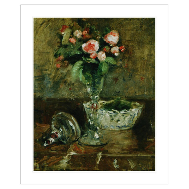 Roses par Berthe Morisot - Estampe numérique encadrée, 40.31" H x 33.5" W
