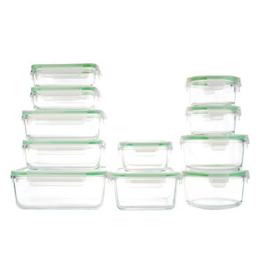 Martha Stewart Brentmore 6-Piece Assorted Glass Container Set in Grey with Locking Lids