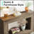 47” Farmhouse Console Table with Storage – Narrow Rustic Entryway Table with Open Shelf, Industrial Accent for Modern Interiors
