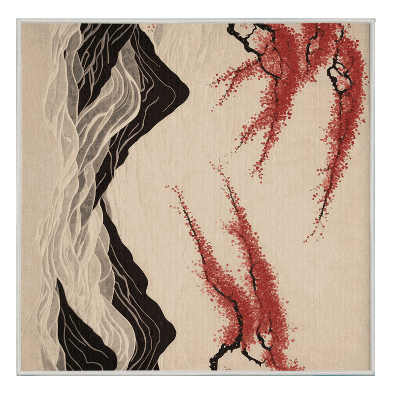 Gentle Sakura Rug, Square 4'