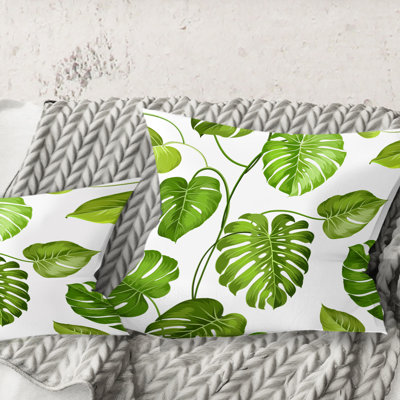 Coussin Tropical Tropical Leaves II - Mid-Century