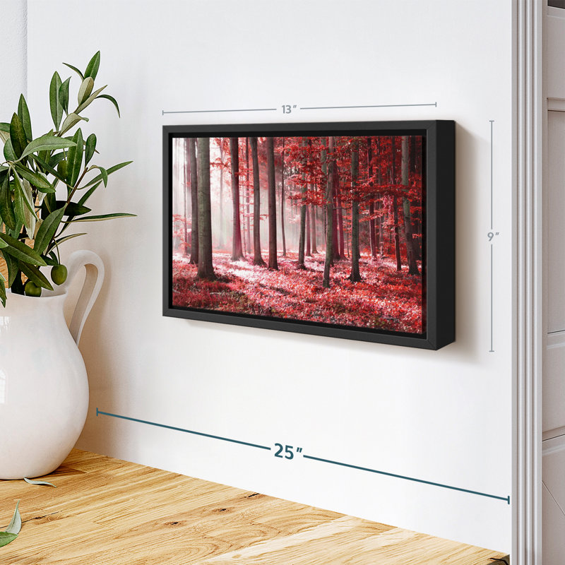 Nature «Red Forest Sunlight Canvas Print», H 9 po x l 13 po